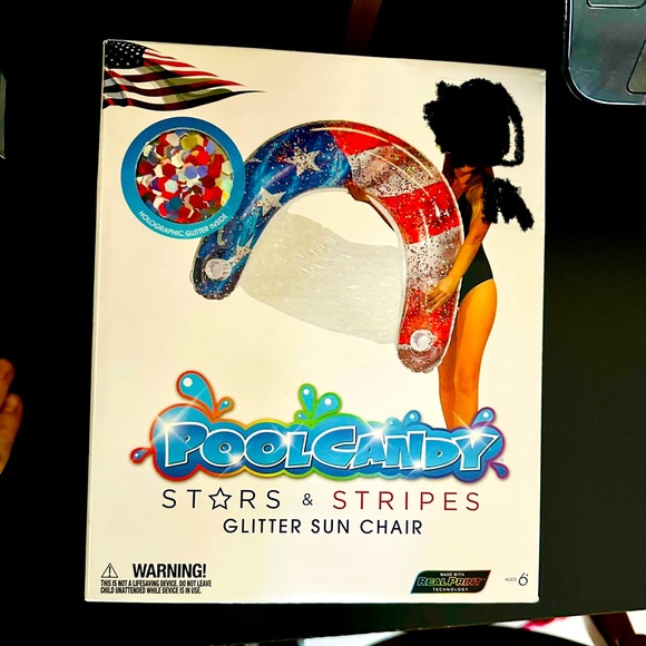 Pool Glitter inflatable chair - Picture 2 of 3